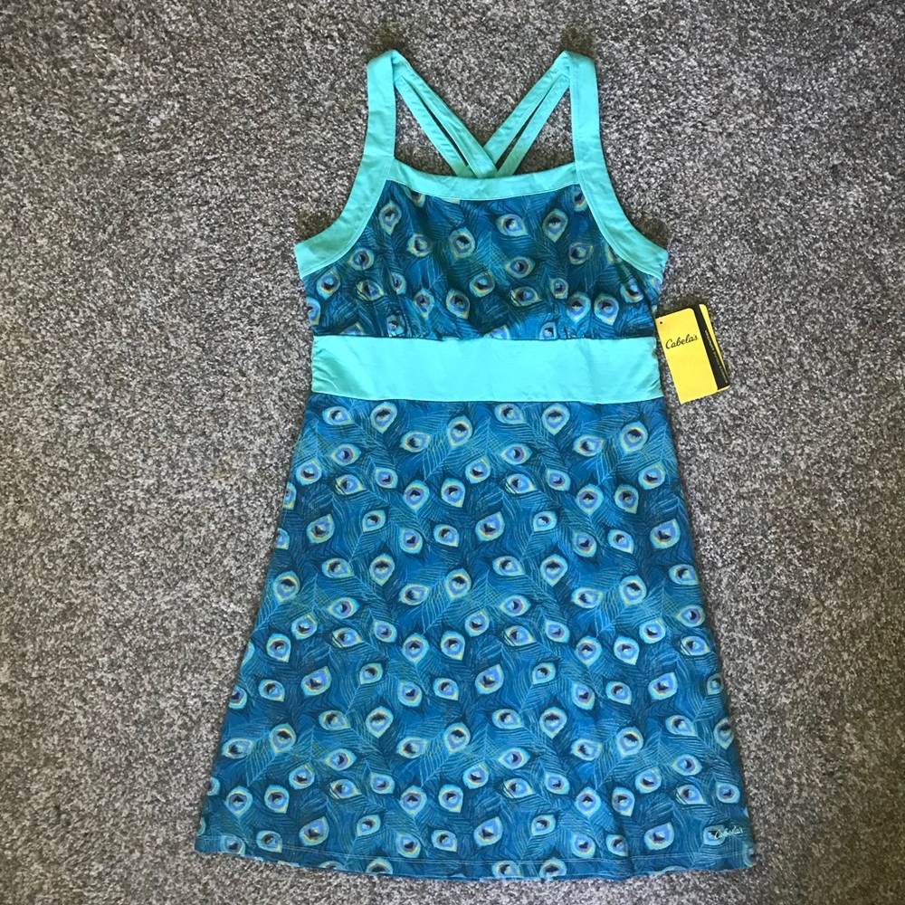 NWT Cabela’s peacock tank dress, POCKETS!